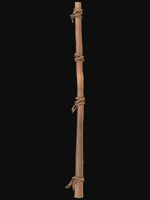3D model for Stick with rope old