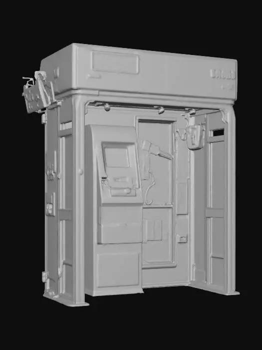 3D model for Booth Retro-Red Cyberpunk