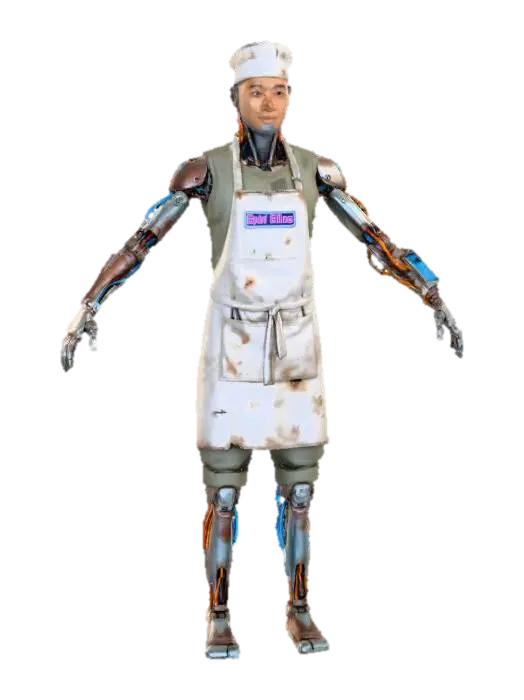 Modelo 3D de FoodCart Chef - Profession, gerado por IA
