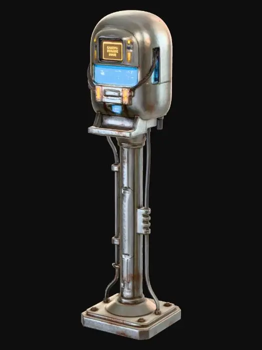 3D model for Dispenser Stand Cyberpunk