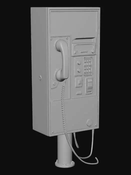 3D model for PayPhone 80ties Black