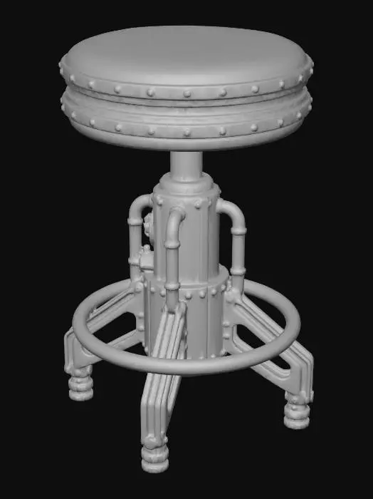 3D model for Stool Round Cyberpunk