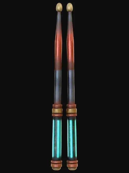 3D model for Drum Sticks Cyberpunk