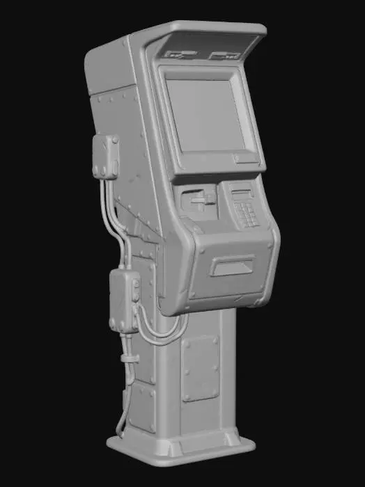 3D model for Parking Ticket Street Metal Machine