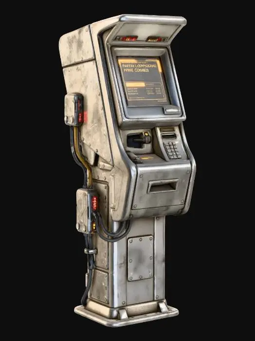 3D model for Parking Ticket Street Metal Machine