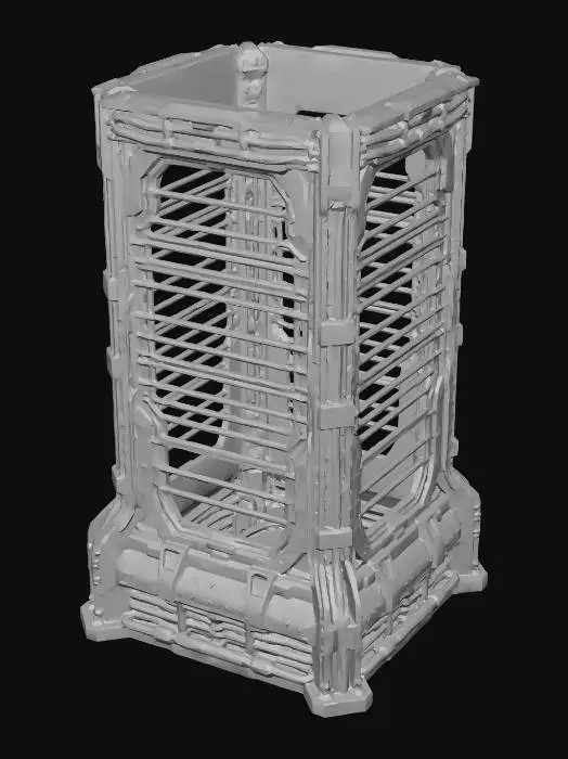 3D model for Tree Fence Cyberpunk