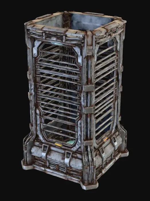 3D model for Tree Fence Cyberpunk