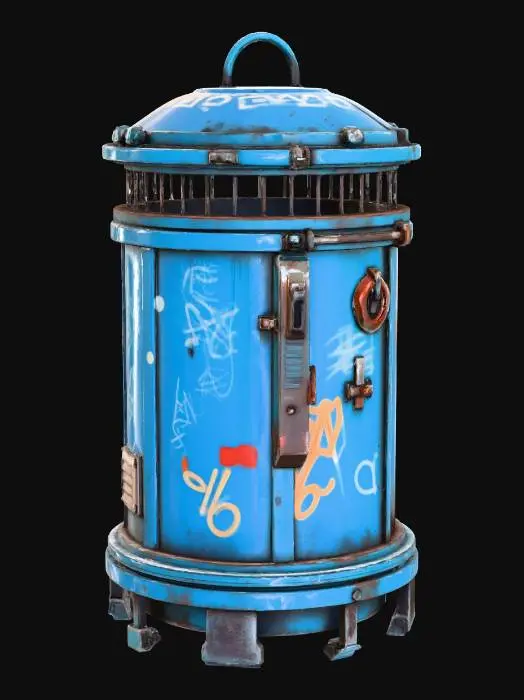 3D model for Trash Can Street Cyberpunk Capsule