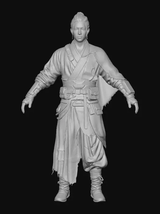 3D model for Samurai Cyberpunk