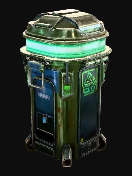 3D model for Trash Can Scifi Futuristic