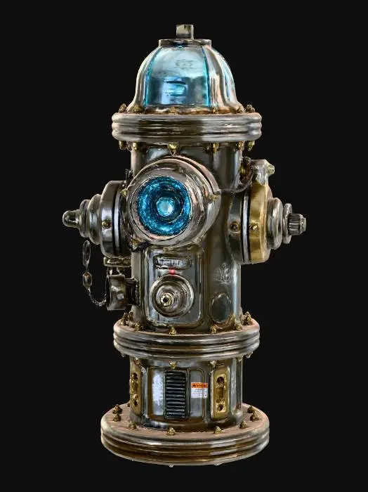 3D model for Hydrant Street Cyberpunk