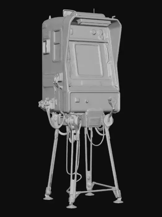 3D model for Arcade Booth Machine Vintage Cyberpunk