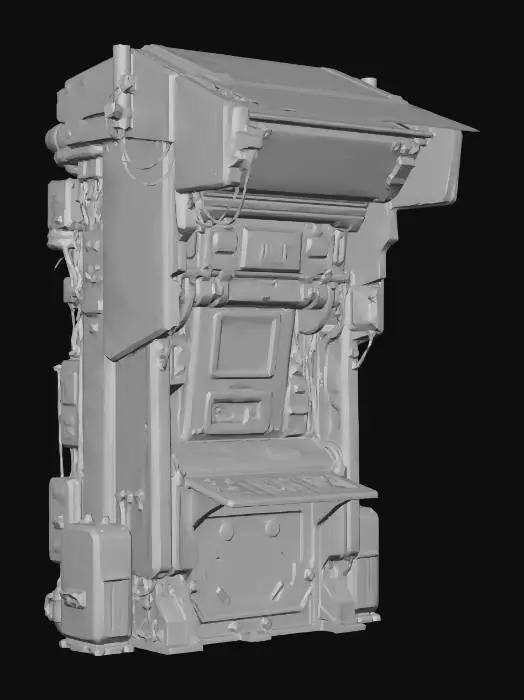 3D model for Kiosk Console Station Cyberpunk
