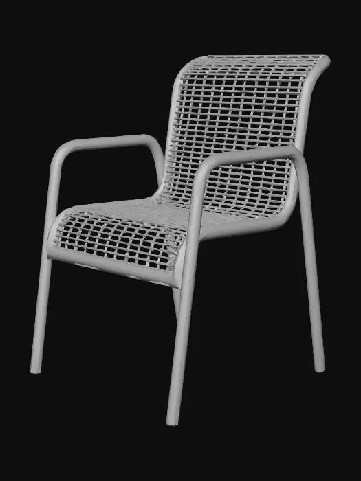 3D model for Chair Mesh Rusty Cyberpunk