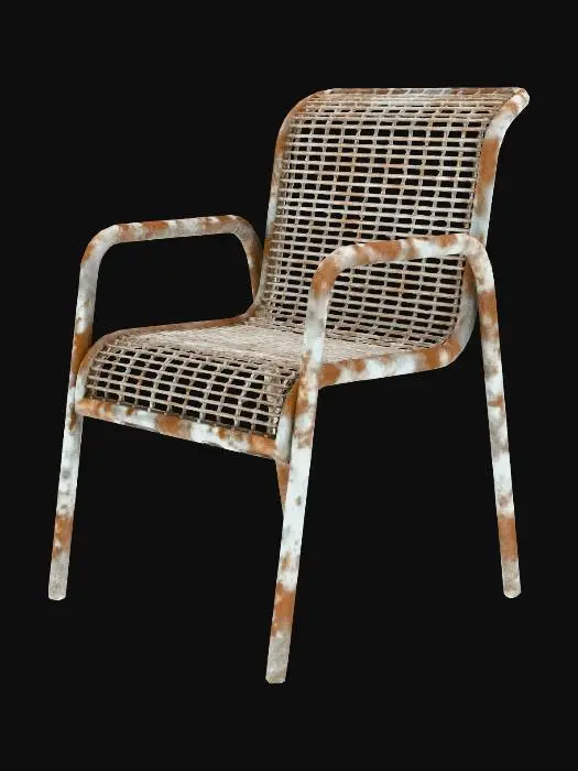 3D model for Chair Mesh Rusty Cyberpunk