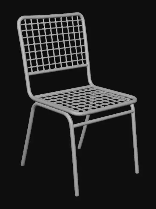 3D model for Chair Simple Mesh Rusty