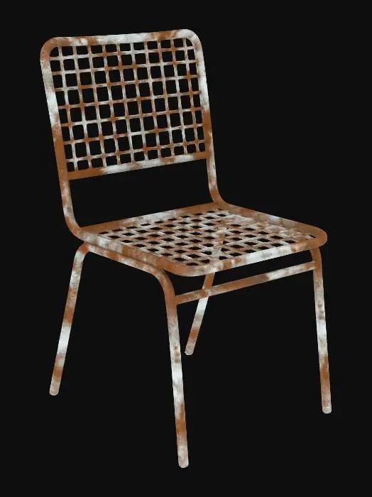 3D model for Chair Simple Mesh Rusty