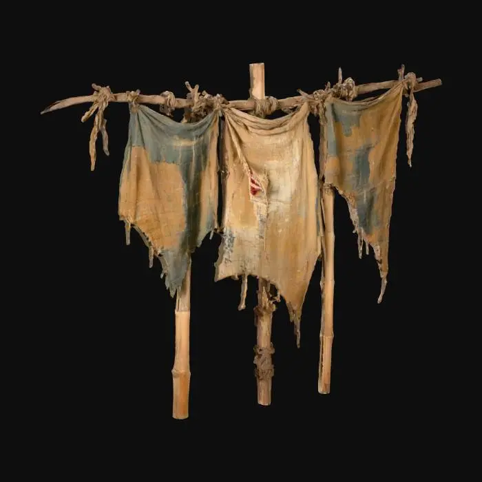 3D model for Tattered Distressed Banner