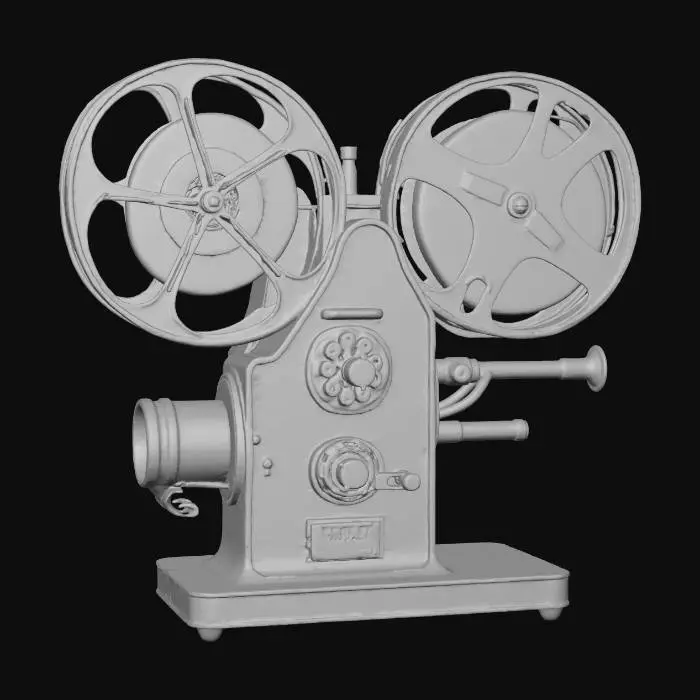 3D model for Film Projector Vintage Gold