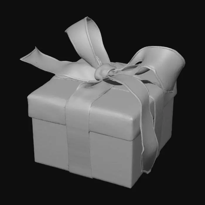 3D model for Gift Wrapped Red Ribbon