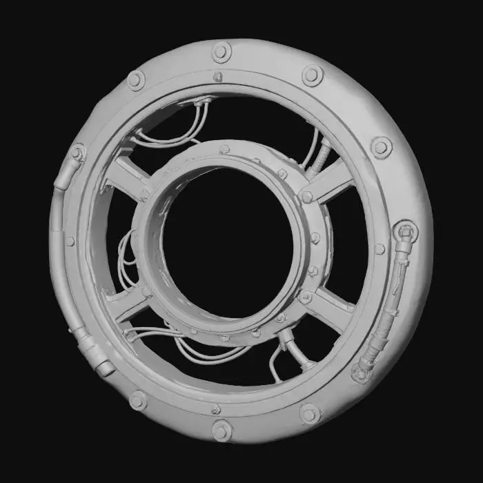3D model for Round Window BullsEye Cyberpunk