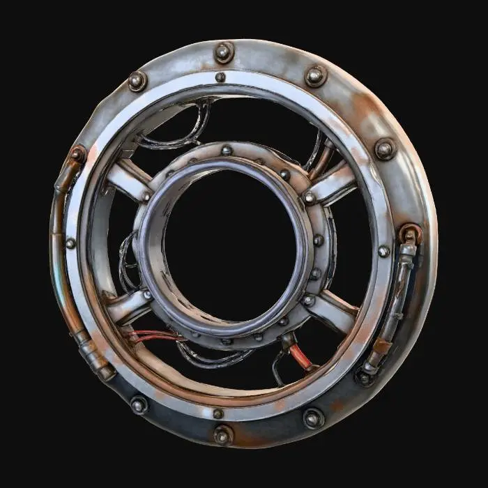 3D model for Round Window BullsEye Cyberpunk