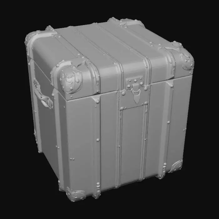 3D model for Leather Trunk Cube