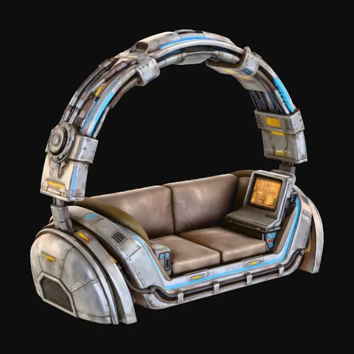 3D model for Couch Station Headphones Cyberpunk