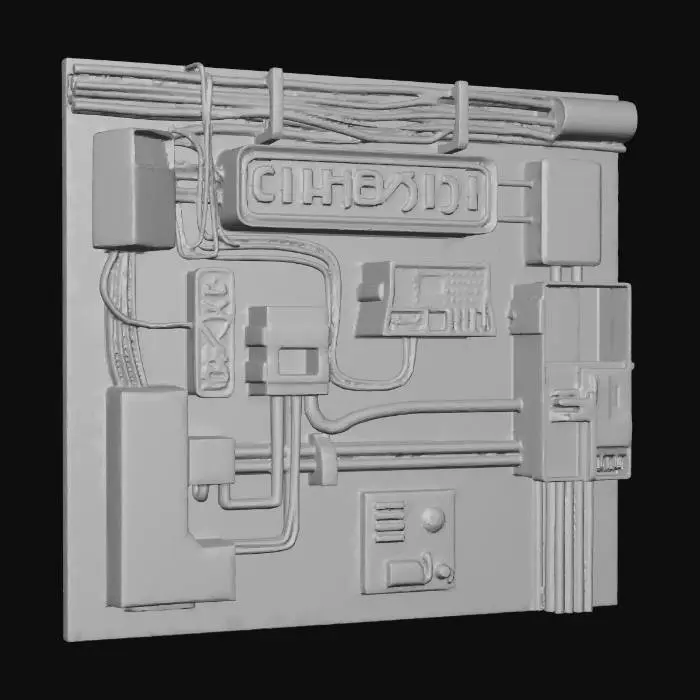 3D model for Wall Wires Signs Cyberpunk