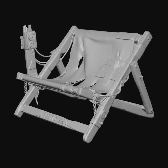 3D model for Beach Chair Rusty Striped