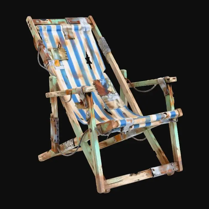 3D model for Beach chair Rusty striped