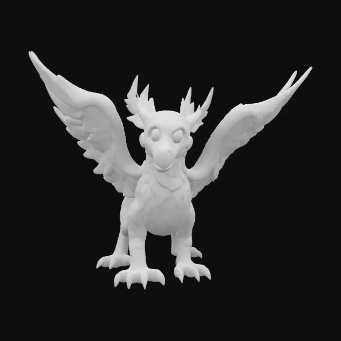 3D model for fantasy massive quadruped griffon without rider, rig, 8k, high res texture, high poly, detailed leafs, higly stylized, semi cartoon