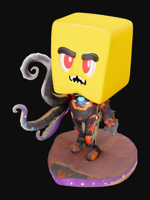 3D model for Cosmic Block Warrior