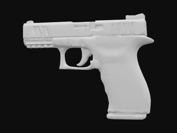 3D model for Je veux un pistolet morderne type Sig sauer ou glock. Simple, de couleur noire.