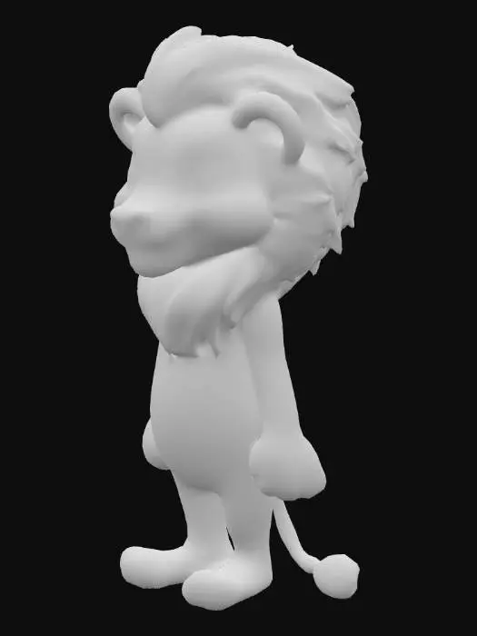 3D model for un león bípedo muy amigable