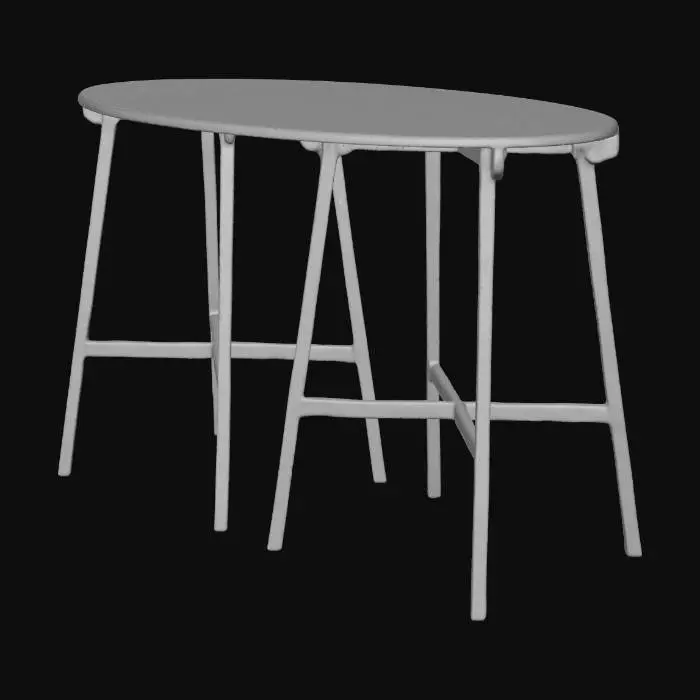 3D model for Oval Wooden Table