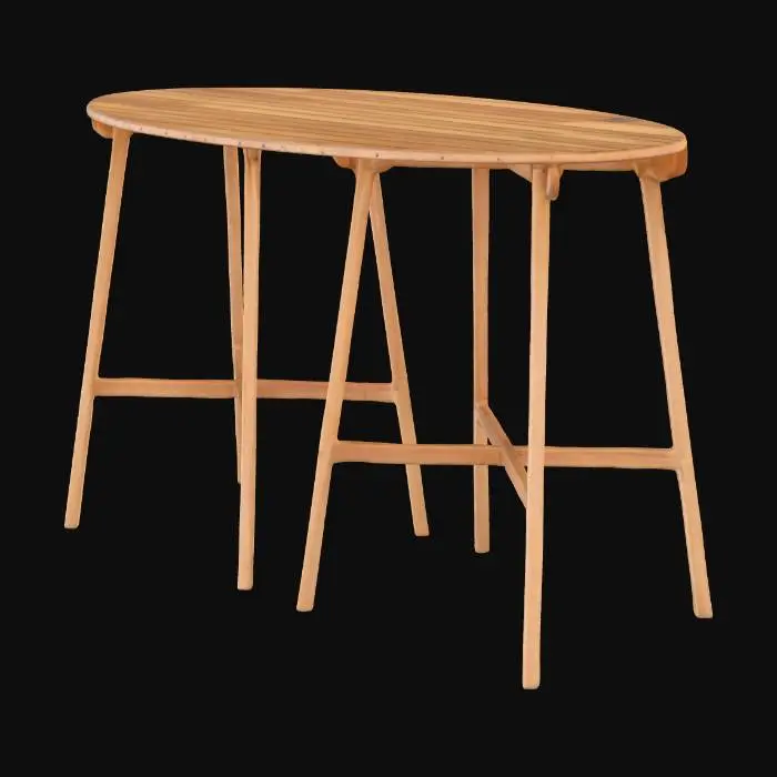 3D model for Oval Wooden Table