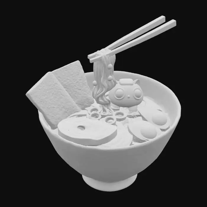 3D model for Cat Ramen Delight