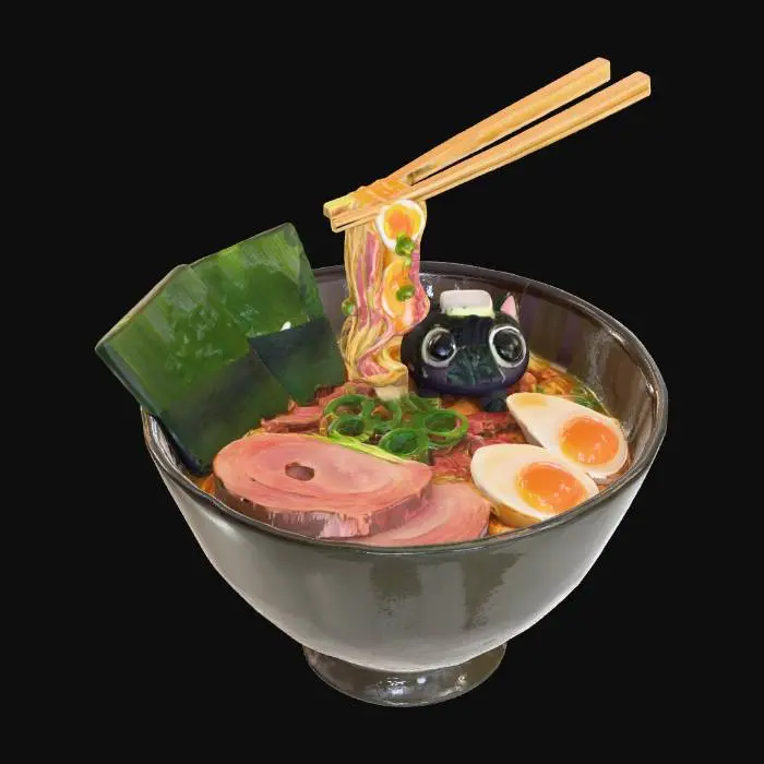 3D model for Cat Ramen Delight