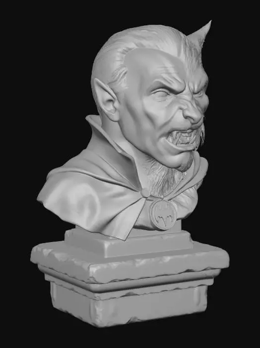 3D model for Vampire-Werewolf Hybrid Bust