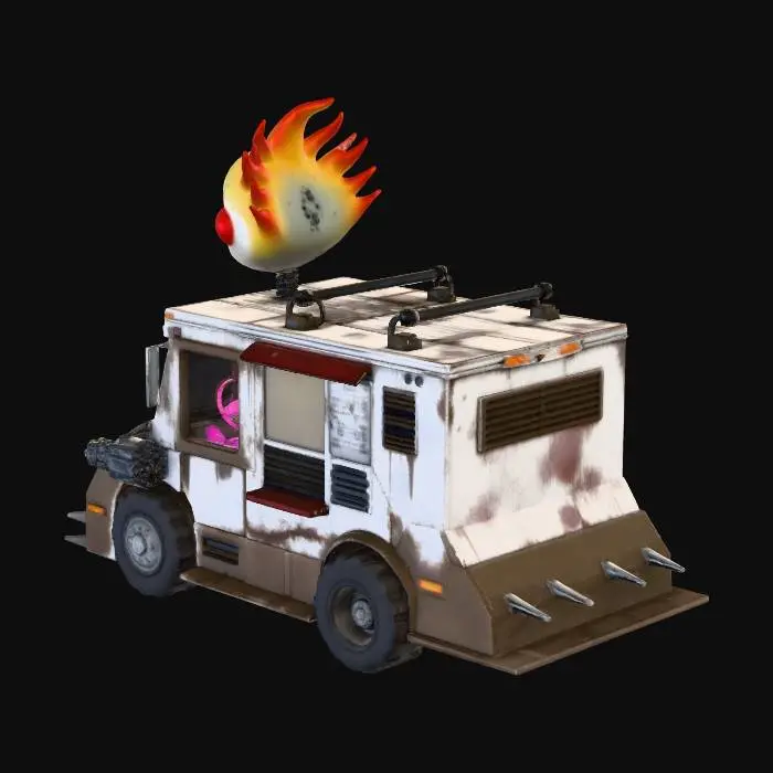 3D model for Armored Clown Van