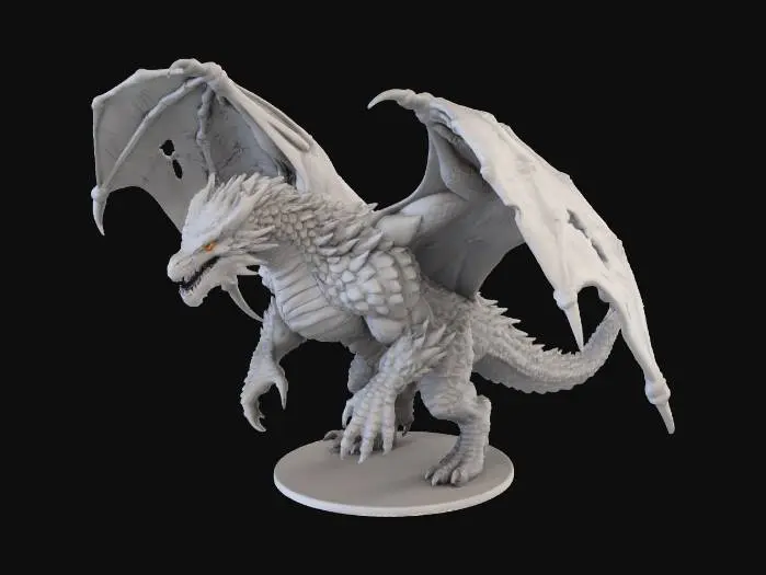 3D model for a strong menacing dragon suitable for fdm 3d printing
