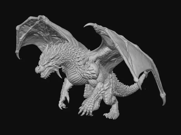 3D model for a strong menacing dragon suitable for fdm 3d printing, #Halloween2025#