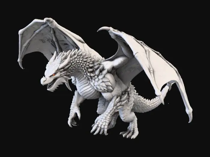 3D model for a strong menacing dragon suitable for fdm 3d printing, #Halloween2025#