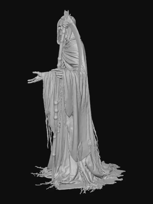 3D model for bust of a grim reaper, plain background #Halloween2025#