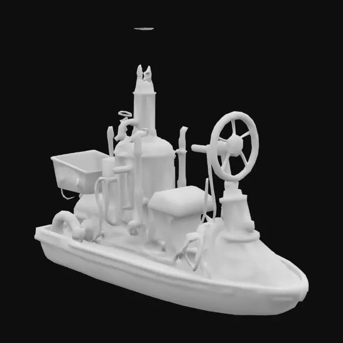 3D model for Steampunk Paddlecraft