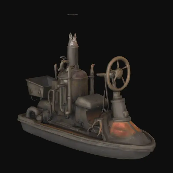 3D model for Steampunk Paddlecraft