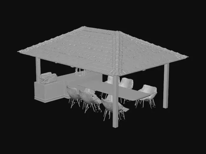 3D model for Tiki Pavilion