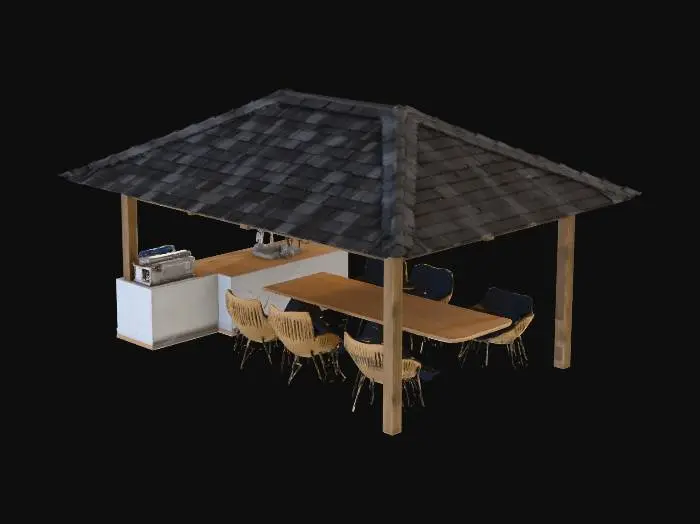 3D model for Tiki Pavilion