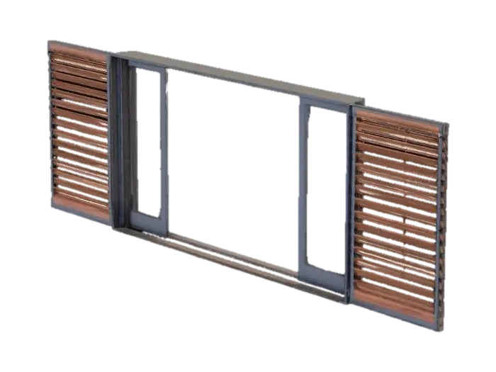 Sliding Shutters Design 3D model, vytvořený pomocí AI